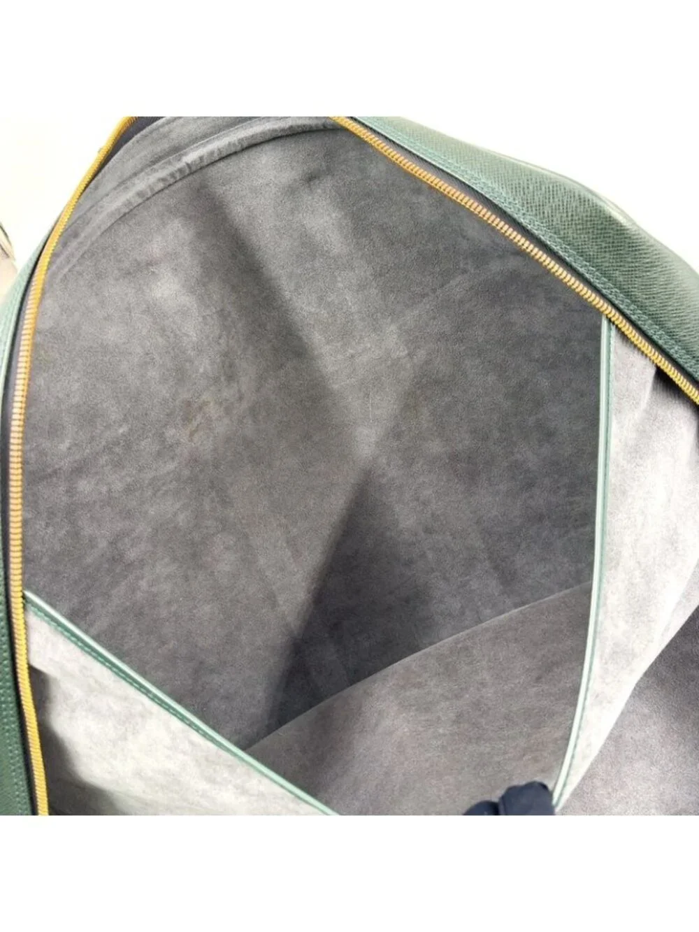 ★SOLD★ Louis Vuitton Elanga Un Posh Taiga Epi Sea Leather Green Boston Bag Gold - Picture 3 of 15